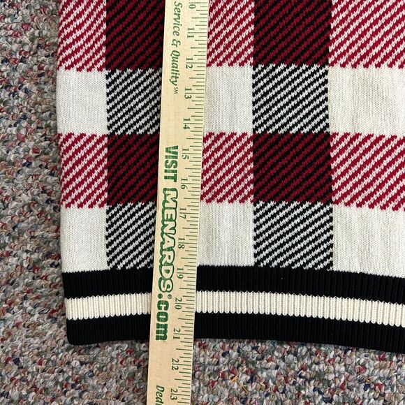Rag & Bone NWOT Gabby White Black Red Check V-Neck LS Sweater Size XS - Picture 10 of 10